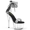 Pleaser - ADORE727RS Sandale à bride à la cheville, Pole dance chaussures - Noir/Transparent Product image